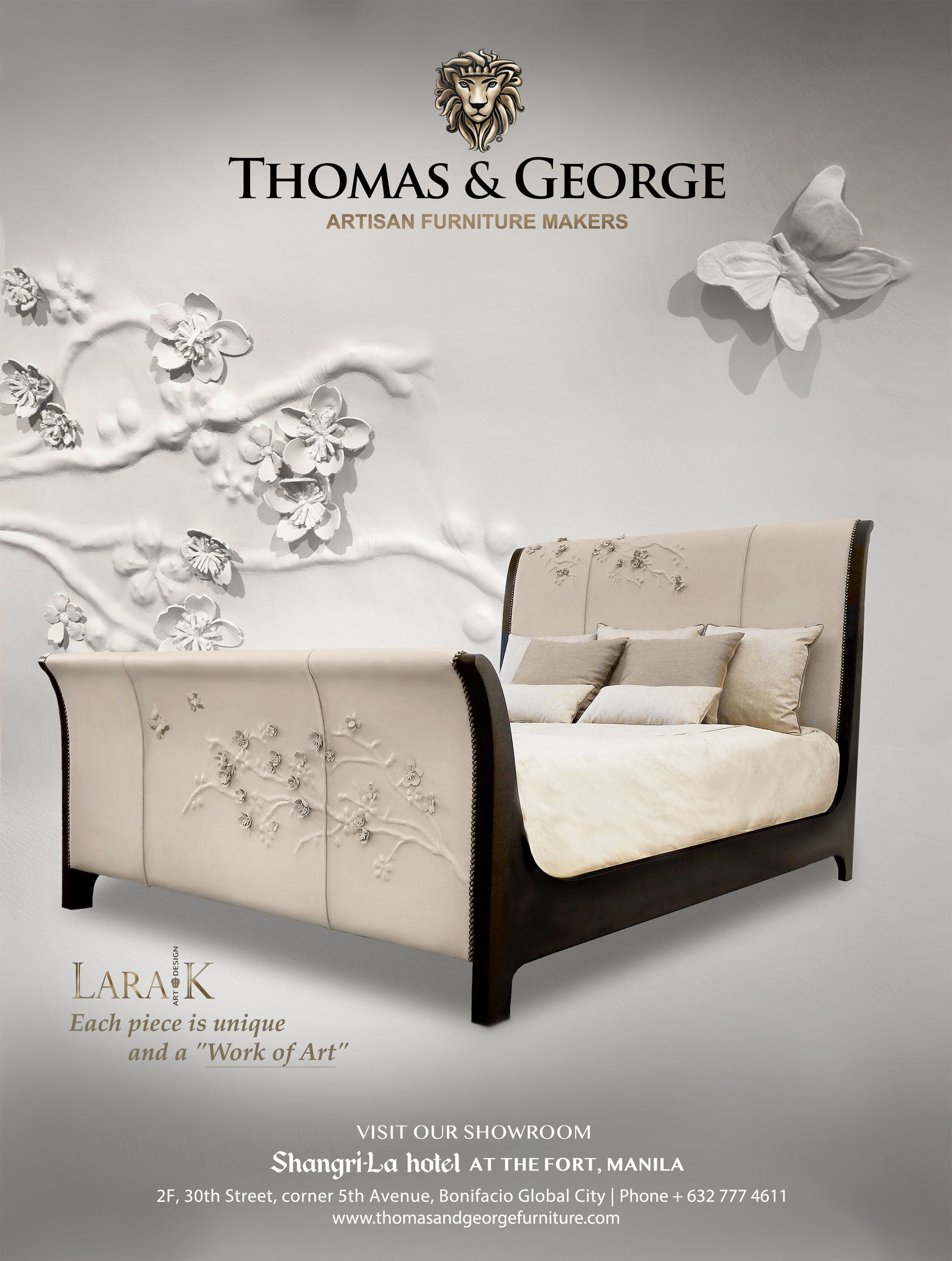 Bed - Blossom Bed - Luxury-furniture-details - THOMAS & GEORGE ARTISAN FURNITURE - Thomas & George Fine Furniture Inc.