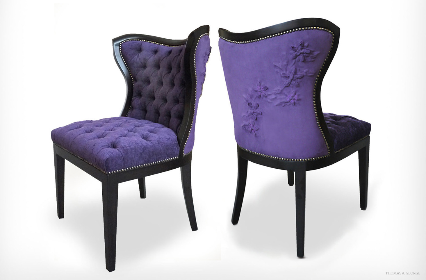 Passion Flower Petal Chair - Luxury-furniture-details - THOMAS & GEORGE ARTISAN FURNITURE - Thomas & George Fine Furniture Inc.