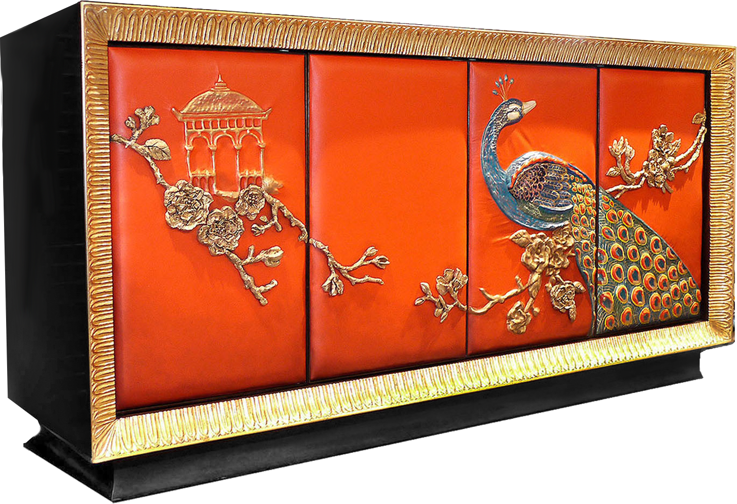 Cabinet - Peacock-Cabinet- Luxury-furniture-details - THOMAS & GEORGE ARTISAN FURNITURE - Thomas & George Fine Furniture Inc.