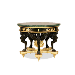 Tables - Empire Winged Caryatid Focal Table - THOMAS & GEORGE ARTISAN FURNITURE - Thomas & George Fine Furniture Inc.
